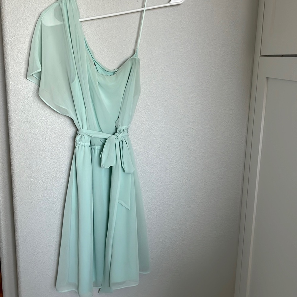 Express one shoulder belted dress. Size small